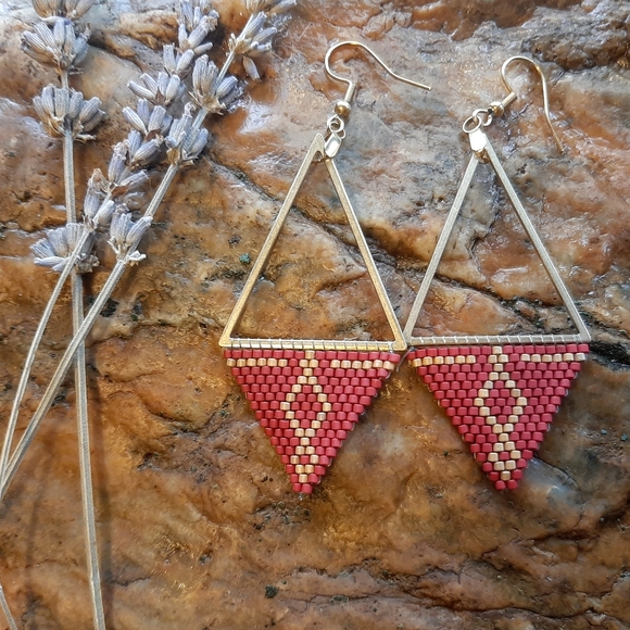 Handmade Beaded Earrings - Picture 2 of 7